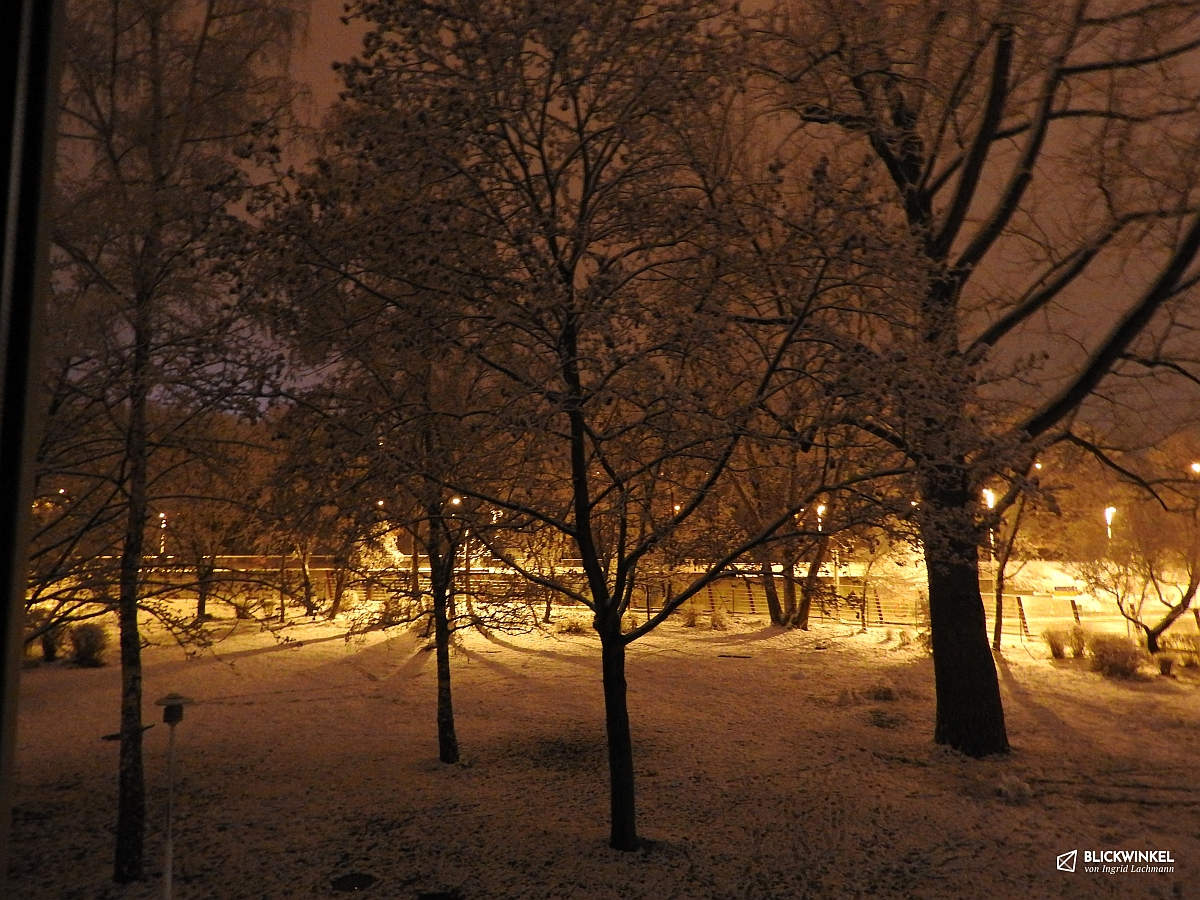 Schnee bei Nacht
