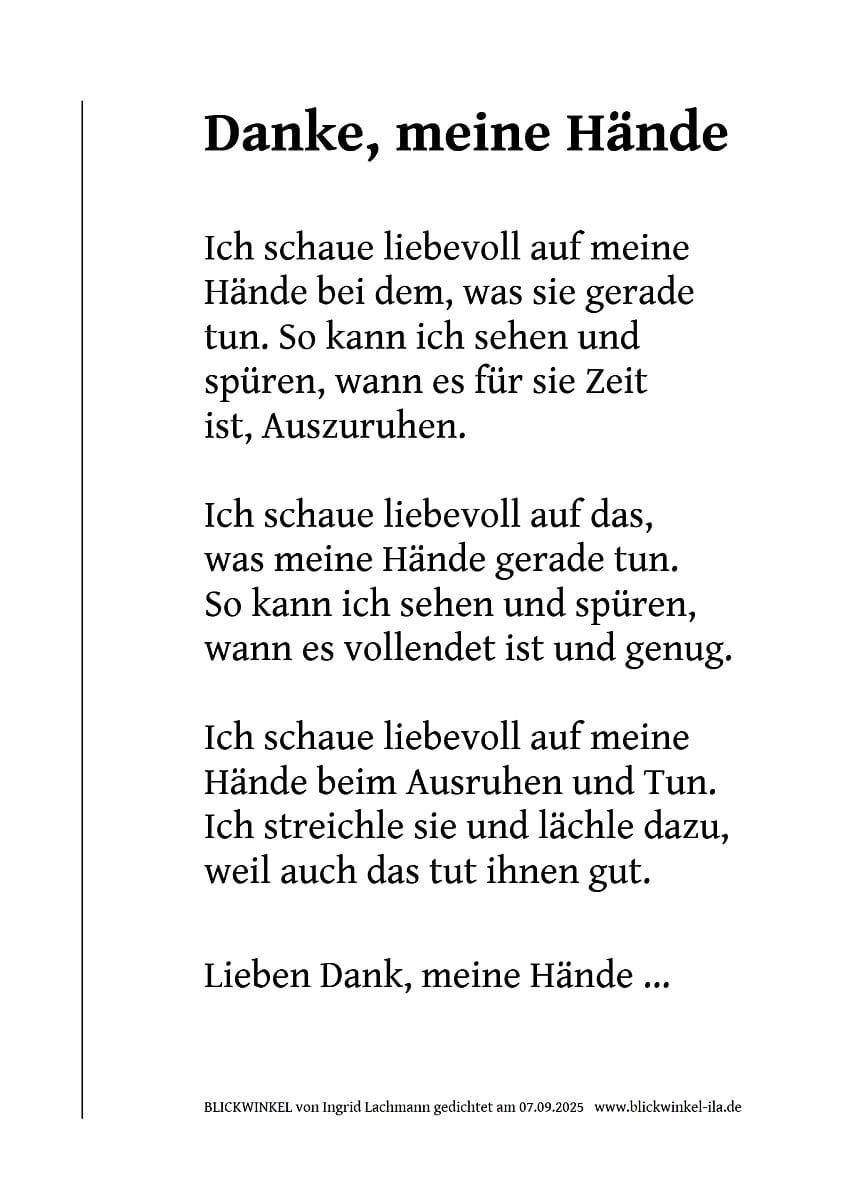 Danke, meine Hände