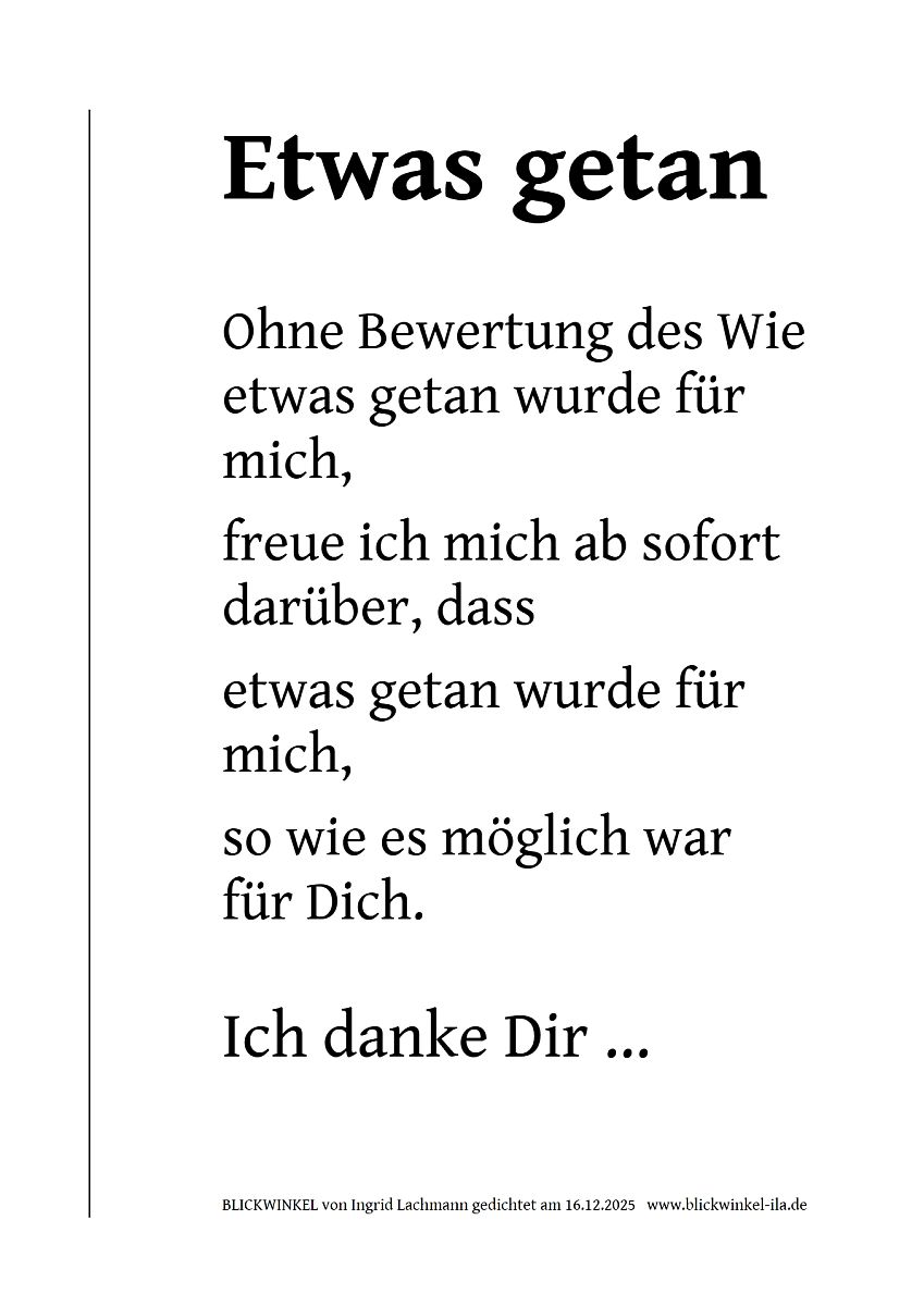 Etwas getan (Text, Bild)