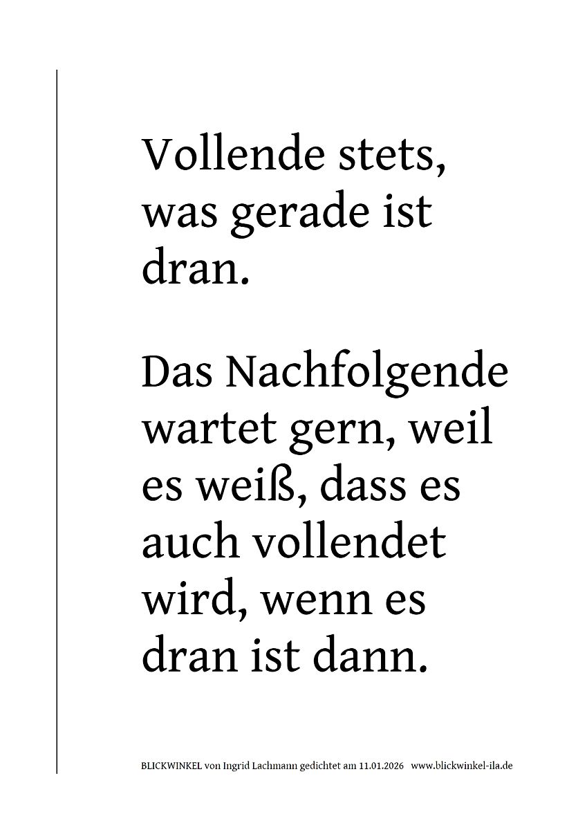 Vollende (Text, Bild)