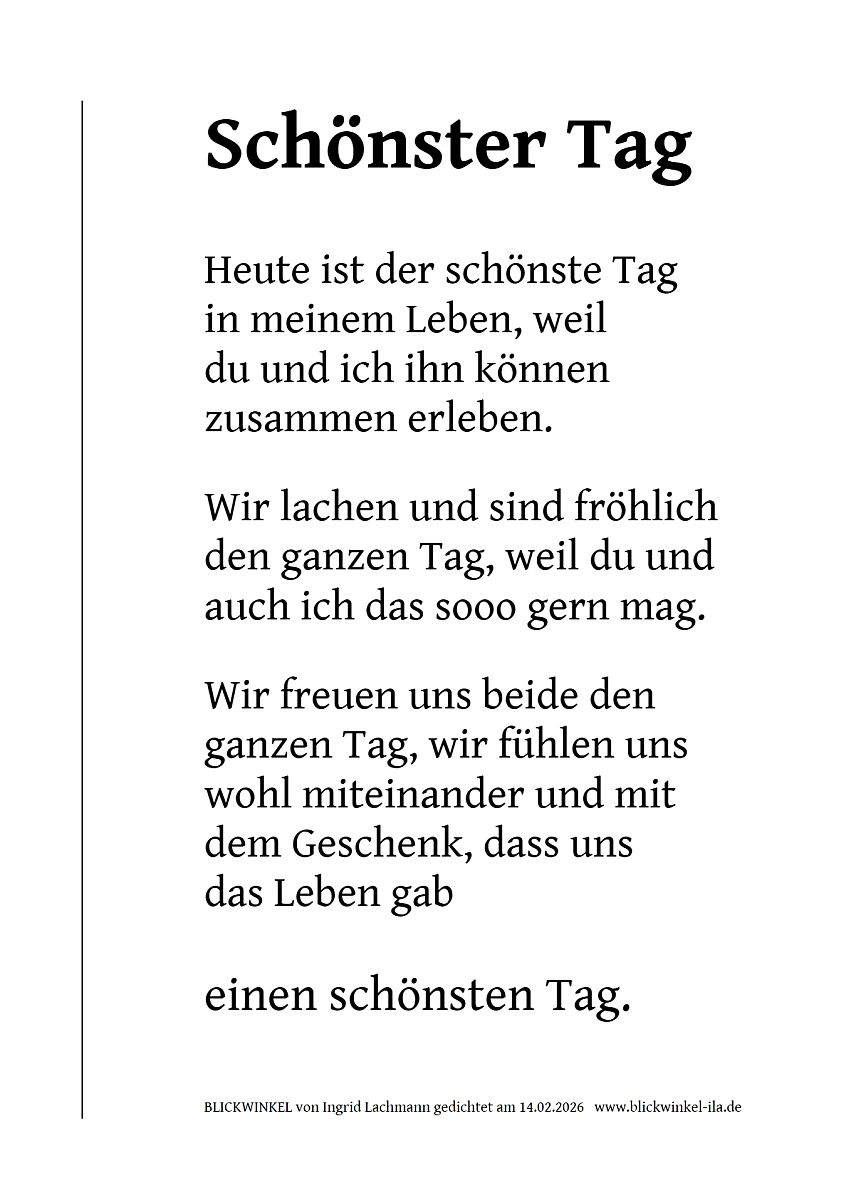 Schönster Tag (Text,Bild)