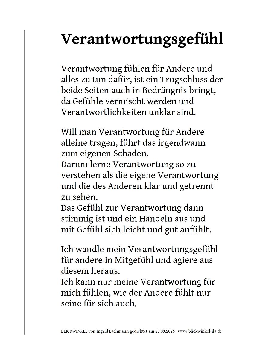 Verantwortungsgefühl