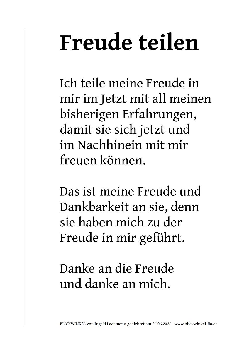 Meine Freude teilen