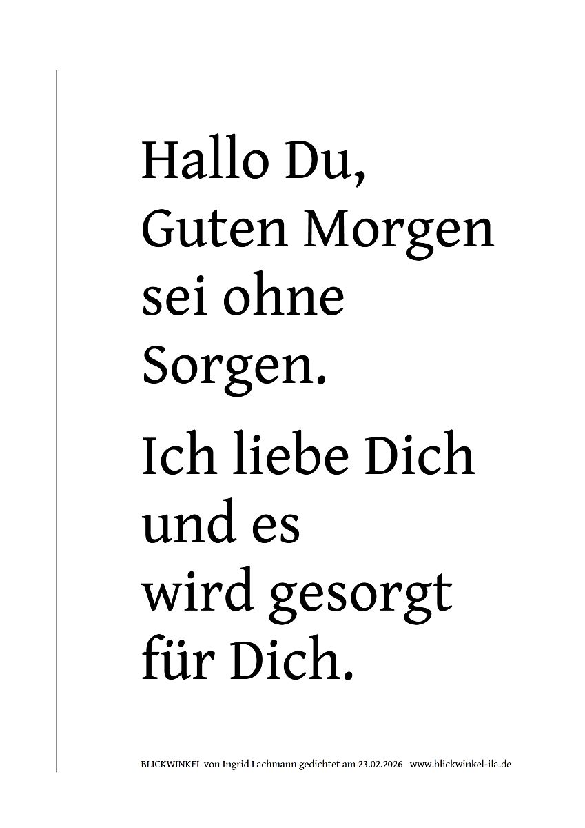 Guten Morgen (Text, Bild)