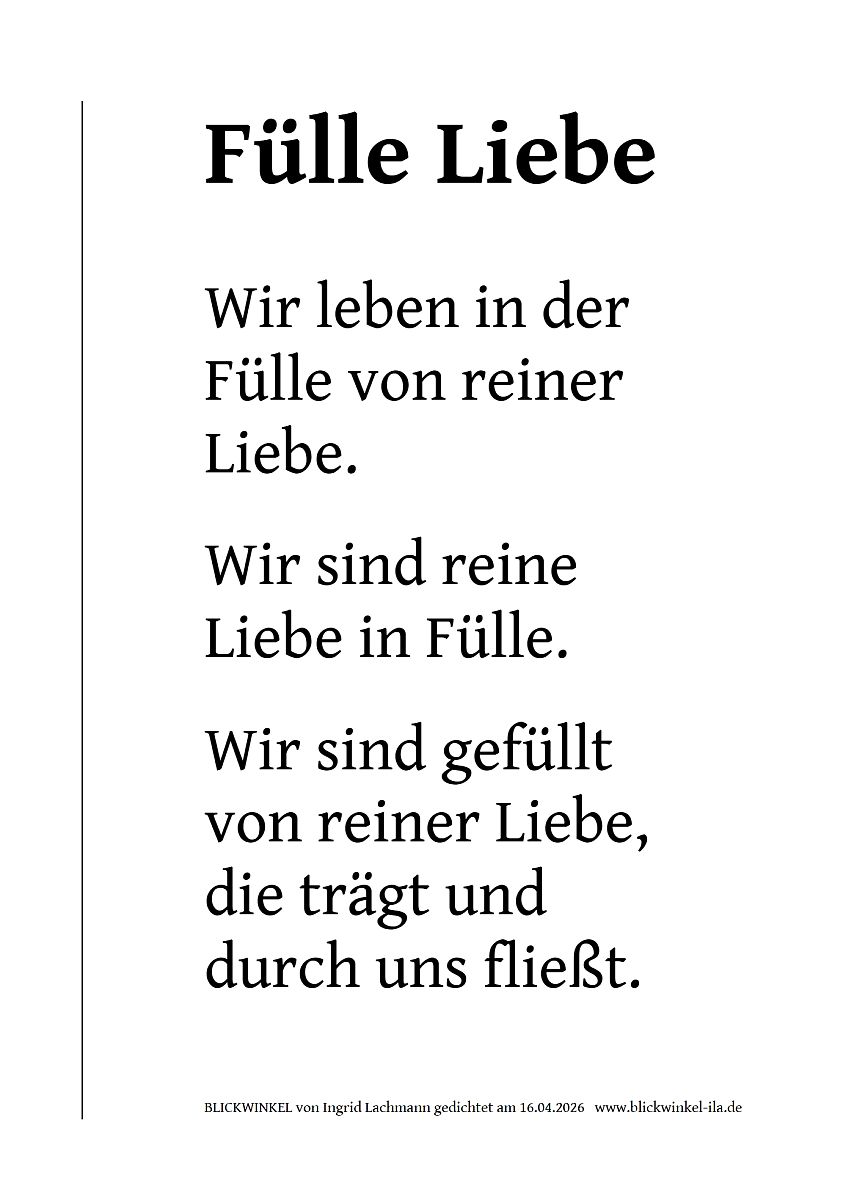 Fülle Liebe (Text,Bild)