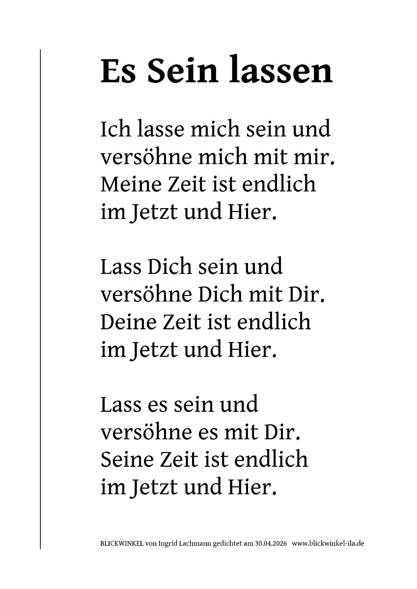 Es Sein lassen (Text,Bild)