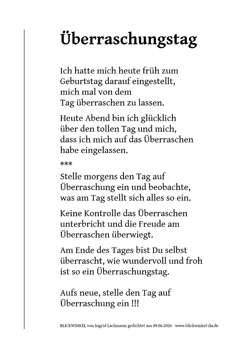 Überraschungstag (Text,Bild)