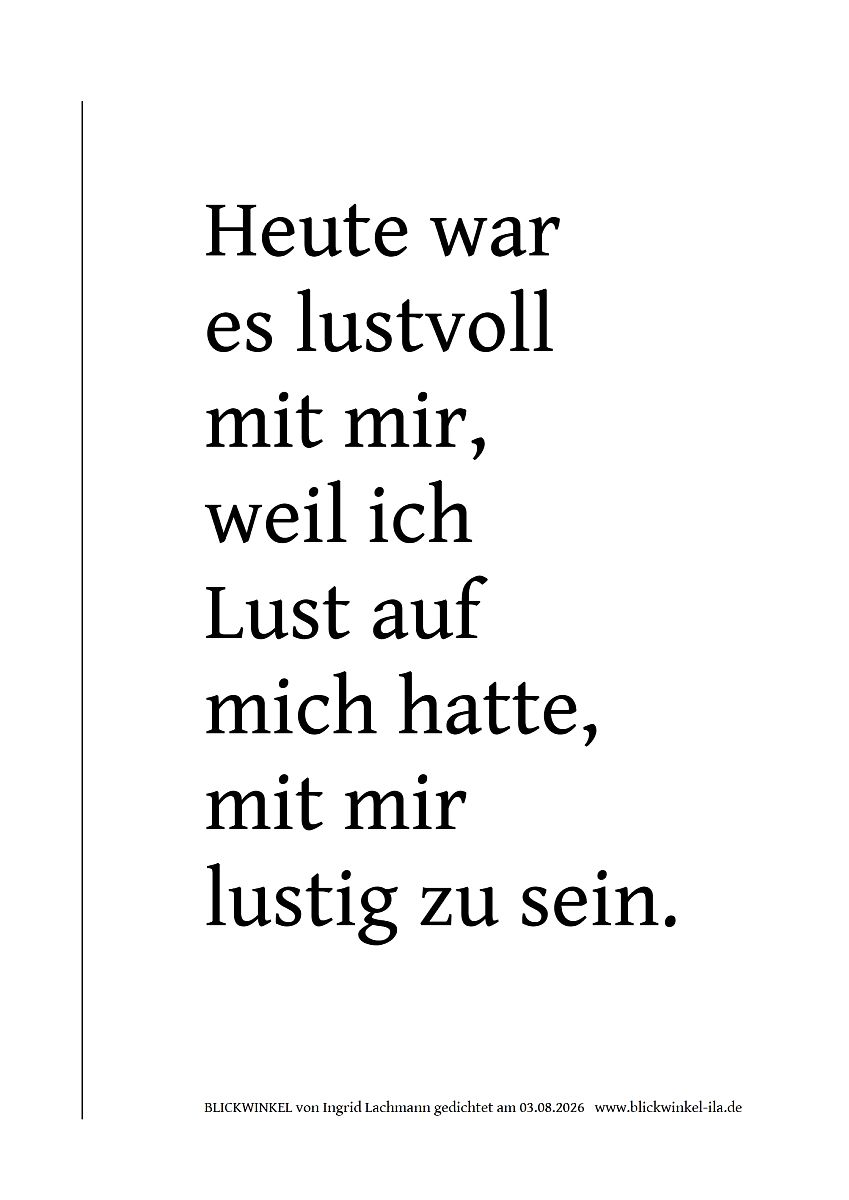 Lust auf mich (Text,Bild)