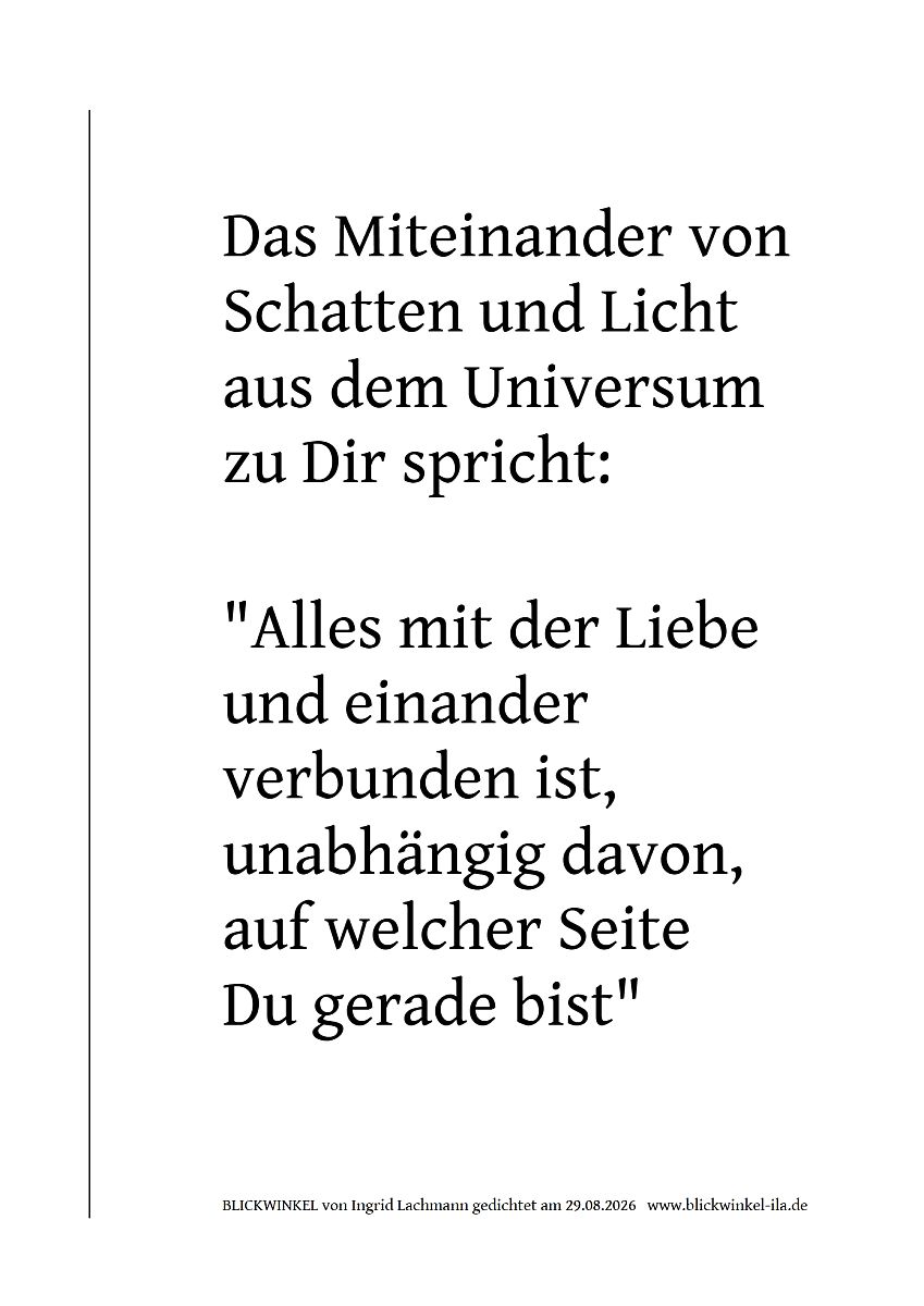 Schatten und Licht (Text,Bild)