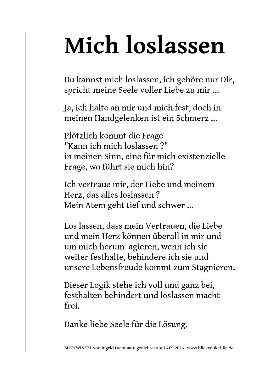 Mich loslassen