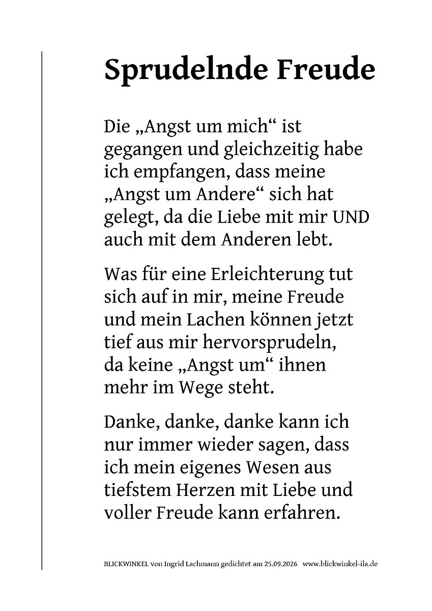 Sprudelnde Freude