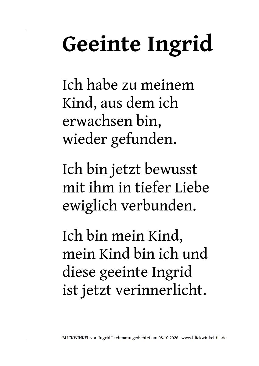 Geeinte Ingrid (Text,Bild)